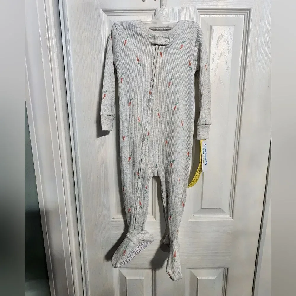 New Carter's Child of Mine Baby Unisex Easter Pajama, One-Piece, Size 12 months